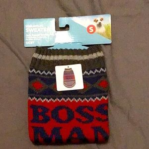 Small "Boss Man" Dog Sweater
